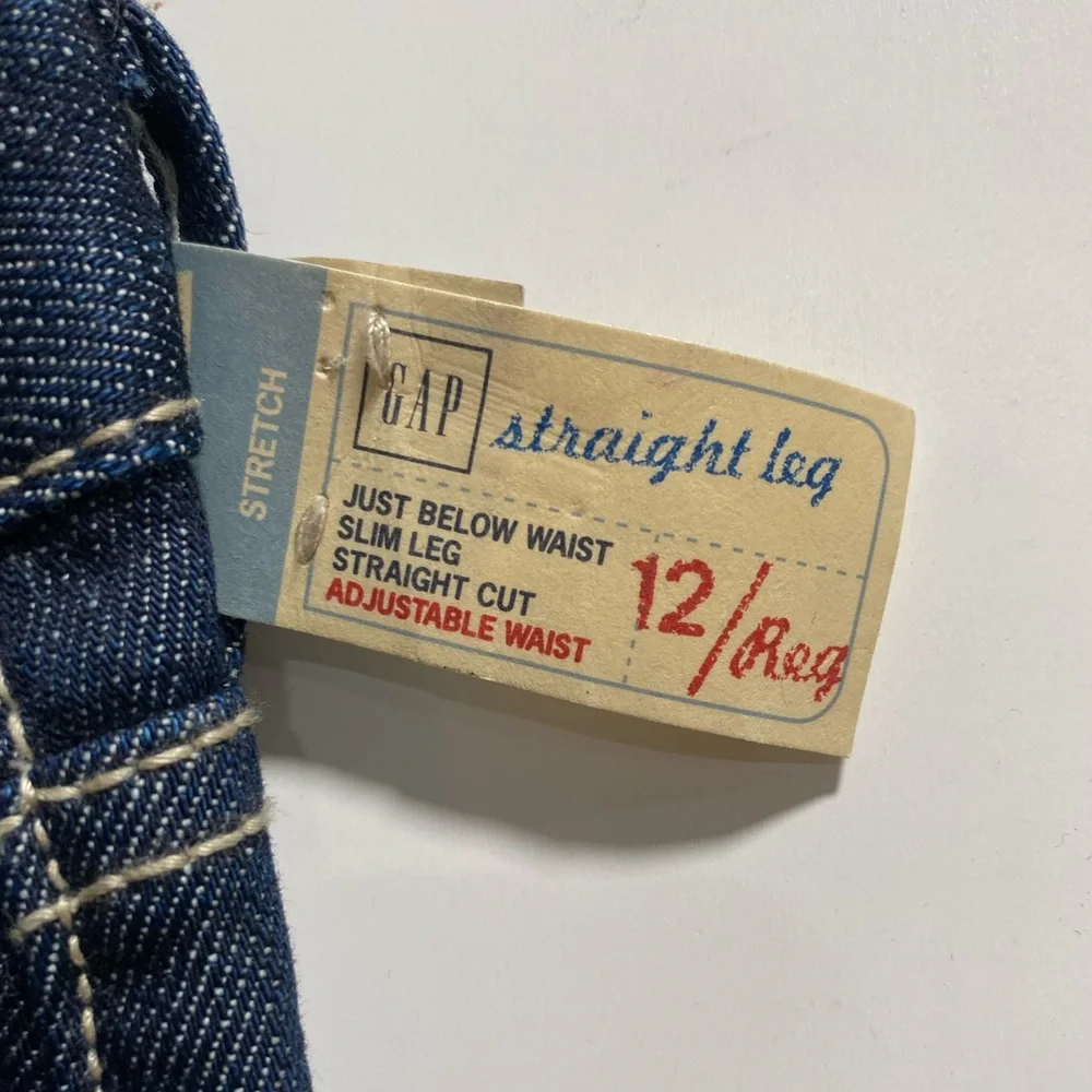 Gap‎ Denim Straight Leg Adjustable Waist sz. 12 Regular, stretch NWT